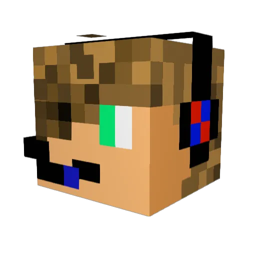 TheLautiCraft Minecraft avatar head, 3D render
