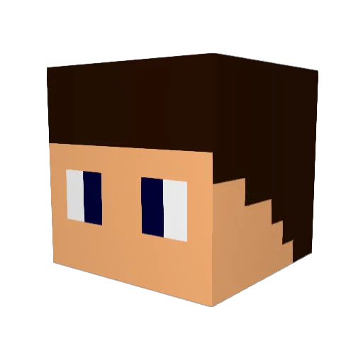 TheLaxxe Minecraft avatar head, 3D render