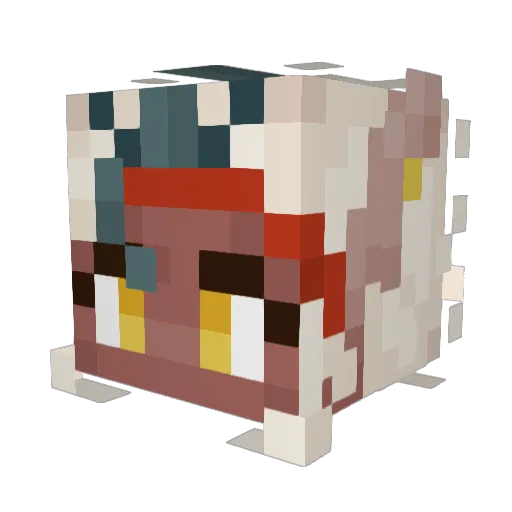 TheLazerCat Minecraft avatar head, 3D render