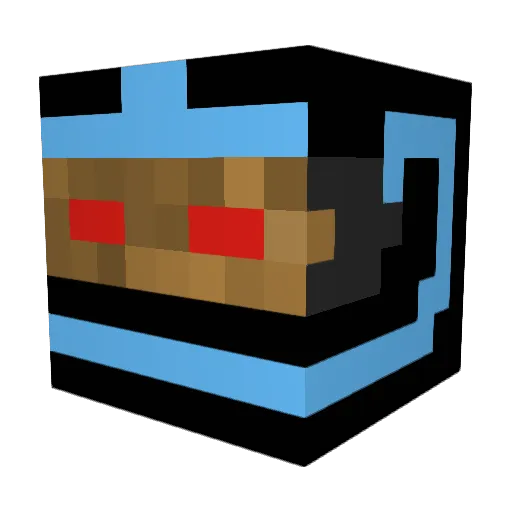 TheLaziestKnight Minecraft avatar head, 3D render