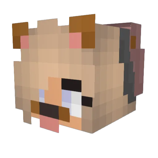 TheLazyBulldog Minecraft avatar head, 3D render