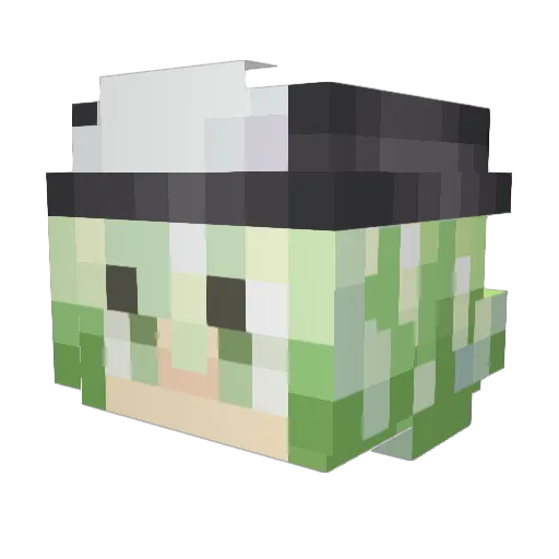 TheLazyDraco Minecraft avatar head, 3D render