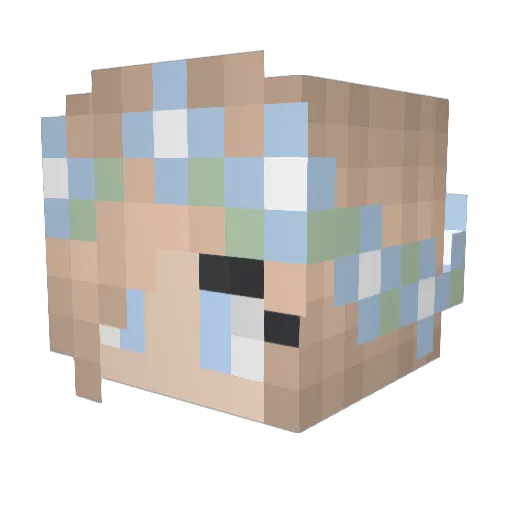 TheLazyGamerGirl Minecraft avatar head, 3D render