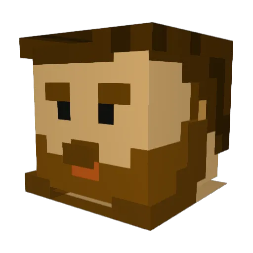 TheLebb Minecraft avatar head, 3D render