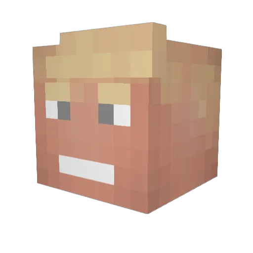 TheLechugaLord Minecraft avatar head, 3D render