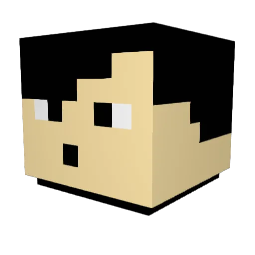 TheLegendOfMac Minecraft avatar head, 3D render