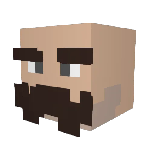 TheLegendOfUwu Minecraft avatar head, 3D render
