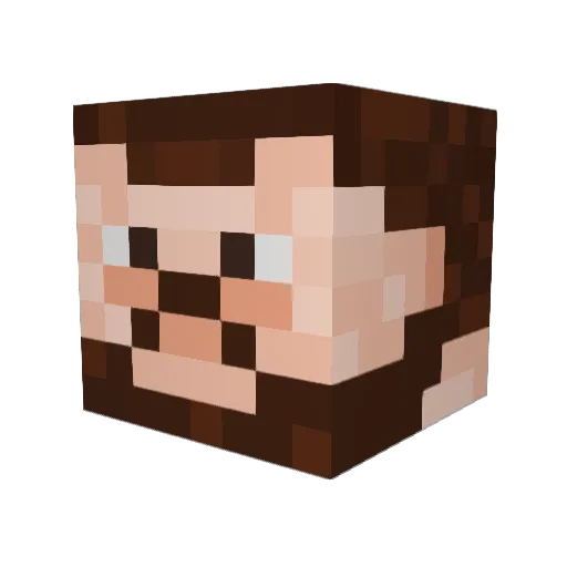 TheLegend_007 Minecraft avatar head, 3D render