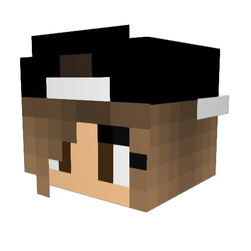 TheLegendofTia Minecraft avatar head, 3D render