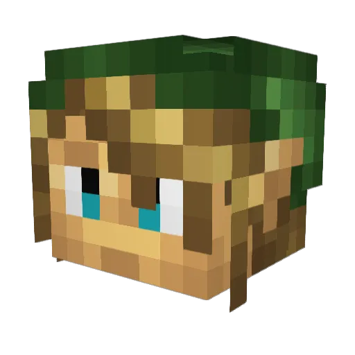 TheLegendryLink Minecraft avatar head, 3D render