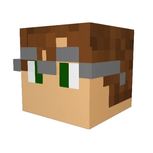 TheLegicken Minecraft avatar head, 3D render