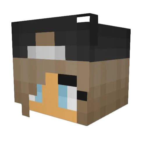 TheLenaCraft Minecraft avatar head, 3D render