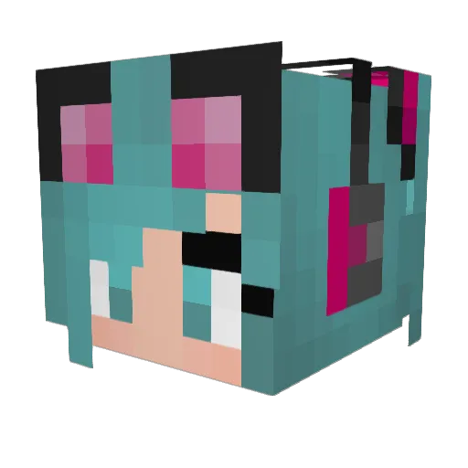 TheLewdNeko Minecraft avatar head, 3D render