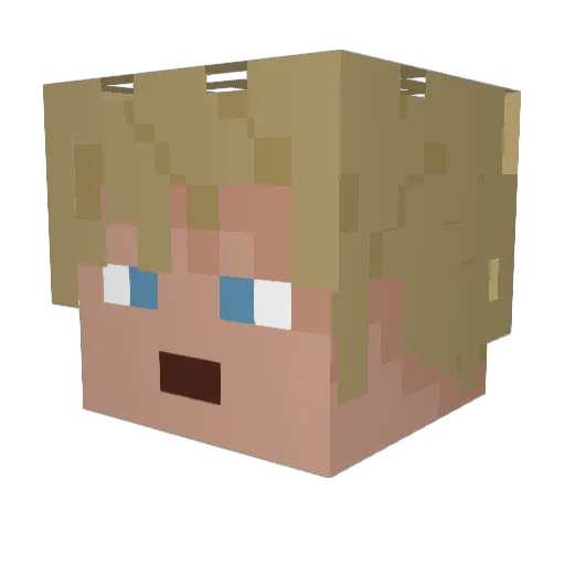TheLightBread Minecraft avatar head, 3D render