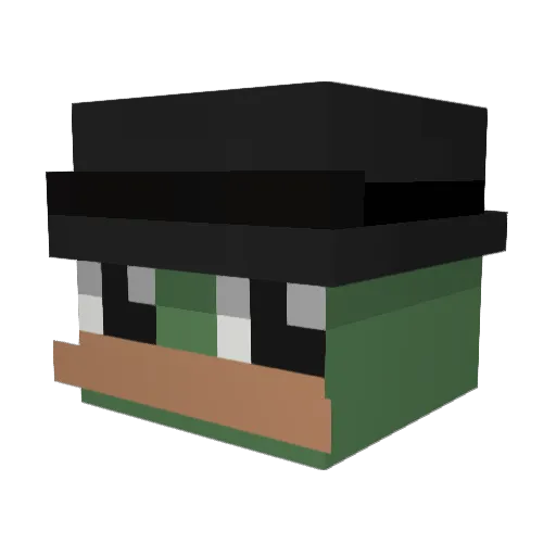 TheLilFrog2926 Minecraft avatar head, 3D render
