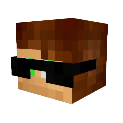 TheLimess Minecraft avatar head, 3D render