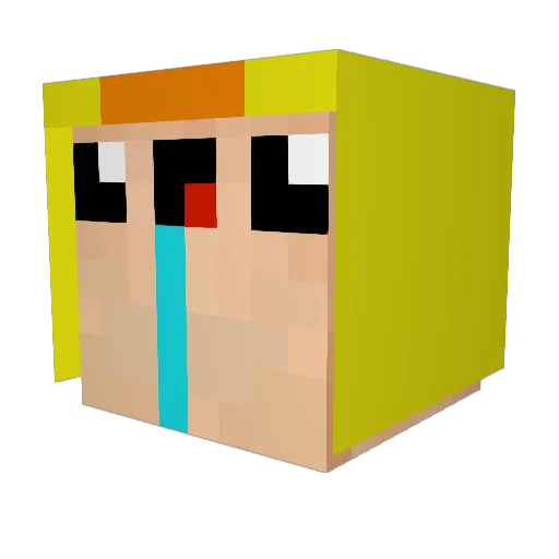 TheLintch Minecraft avatar head, 3D render