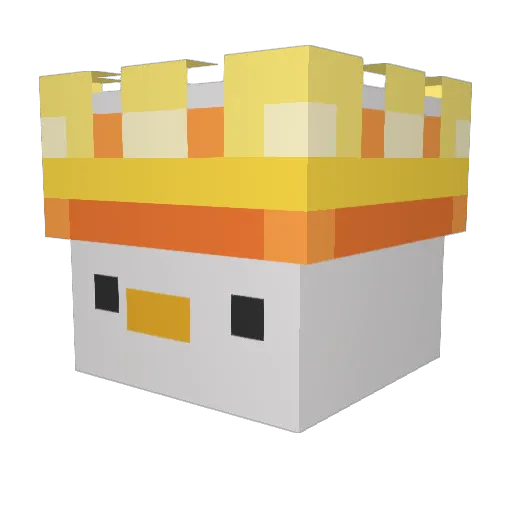 TheLittleBird32 Minecraft avatar head, 3D render