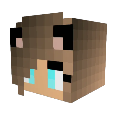 TheLittleNeko Minecraft avatar head, 3D render