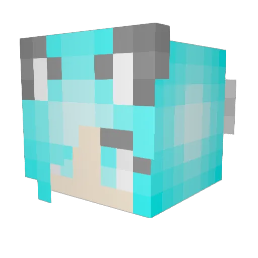 TheLittlestBit2 Minecraft avatar head, 3D render