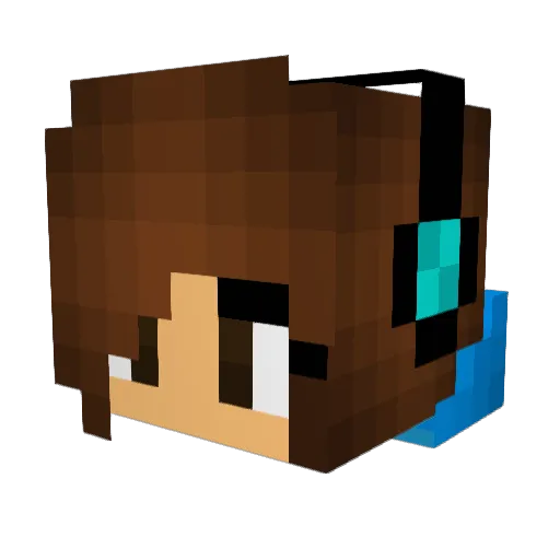 TheLivingChaos Minecraft avatar head, 3D render