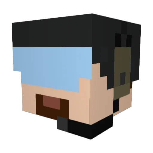 TheLivingDead32 Minecraft avatar head, 3D render