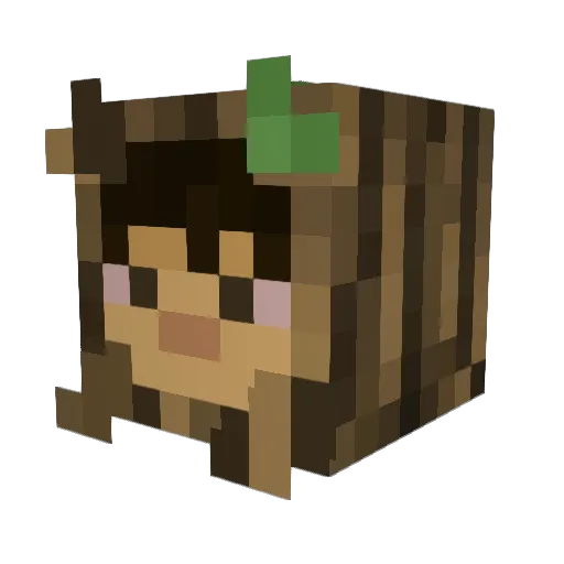 TheLogrus Minecraft avatar head, 3D render