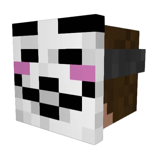 TheLonlyMan Minecraft avatar head, 3D render