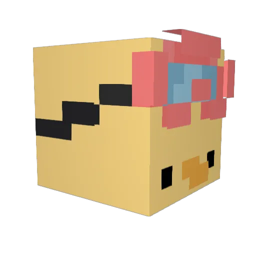 TheLonne Minecraft avatar head, 3D render