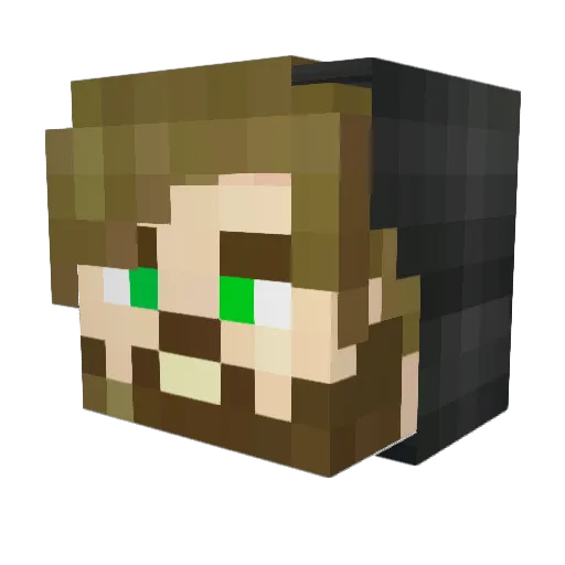 TheLorcasG Minecraft avatar head, 3D render