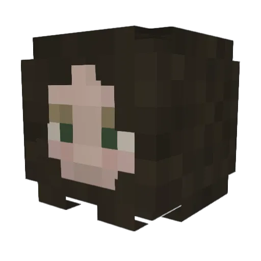 TheLordPiglet Minecraft avatar head, 3D render