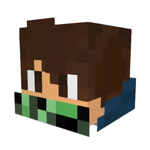 TheLostMelon Minecraft avatar head, 3D render