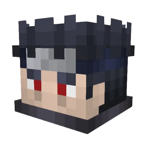 TheLostUchiha Minecraft avatar head, 3D render