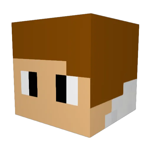 TheLostone145 Minecraft avatar head, 3D render