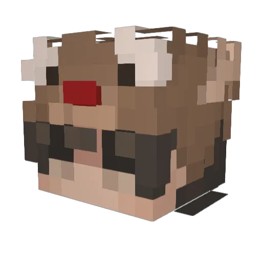 TheLuX09 Minecraft avatar head, 3D render