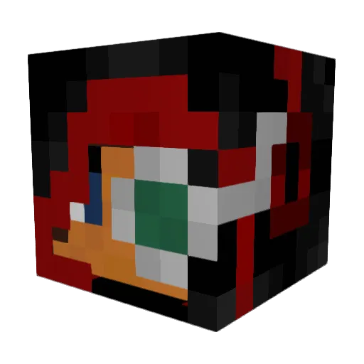 TheLubba123 Minecraft avatar head, 3D render