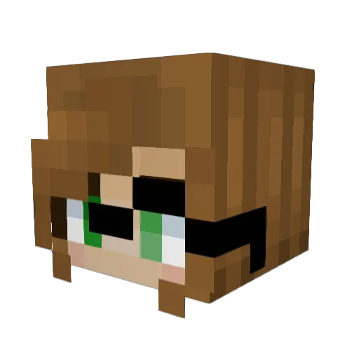 TheLucarioLife Minecraft avatar head, 3D render