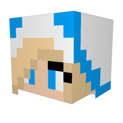 TheLuciGame Minecraft avatar head, 3D render