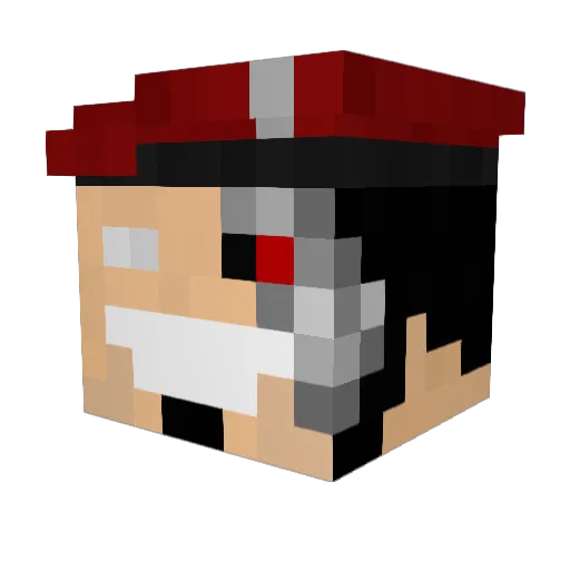 TheLuciferBex Minecraft avatar head, 3D render