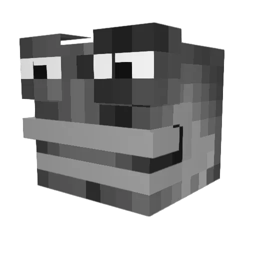 TheLuckiness Minecraft avatar head, 3D render