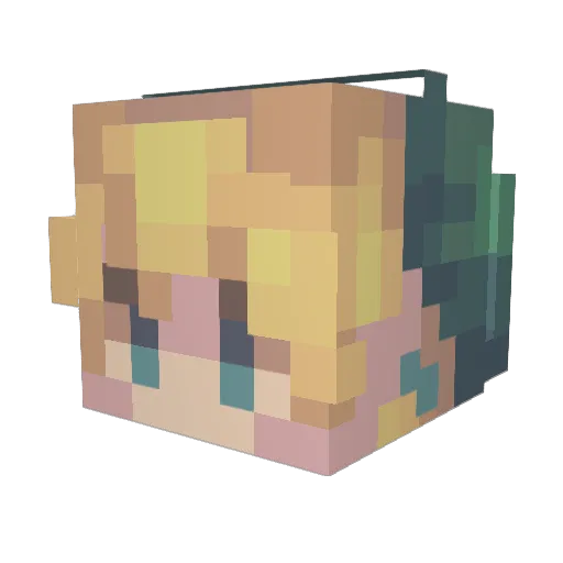 TheLuckyDinosaur Minecraft avatar head, 3D render