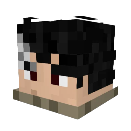 TheLuckyXiang Minecraft avatar head, 3D render
