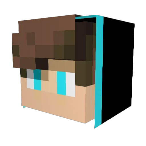 TheLukxx Minecraft avatar head, 3D render