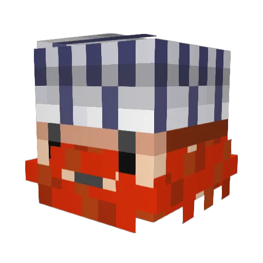 TheLutzen Minecraft avatar head, 3D render