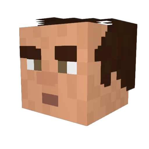 TheM0nd0 Minecraft avatar head, 3D render