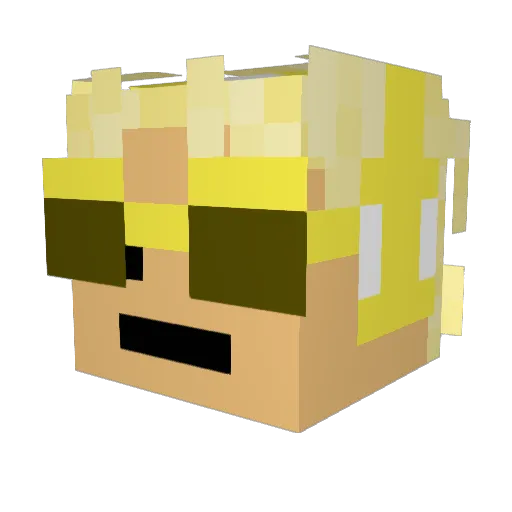 TheMFDude Minecraft avatar head, 3D render