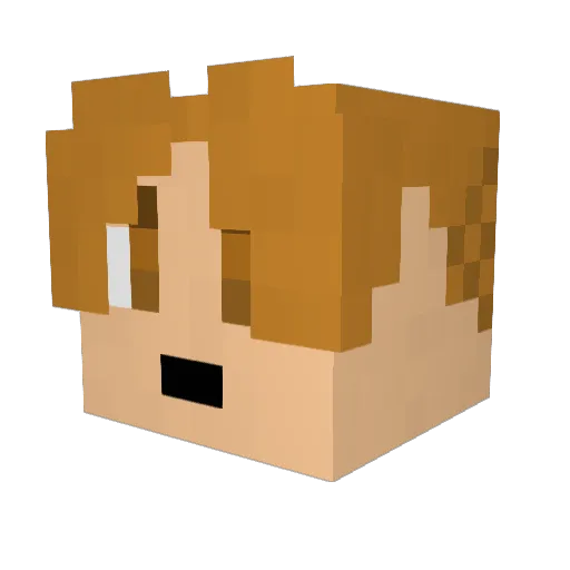 TheMacKing123 Minecraft avatar head, 3D render