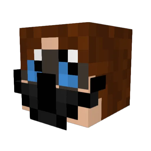 TheMadHatter12 Minecraft avatar head, 3D render