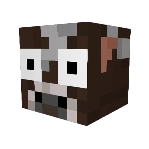 TheMadKow Minecraft avatar head, 3D render