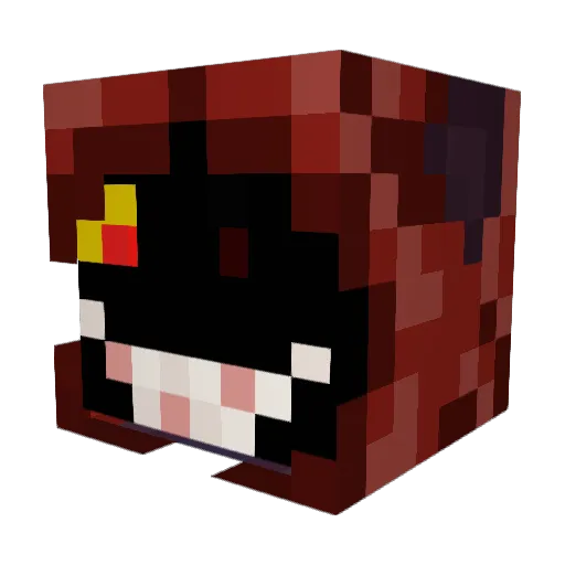 TheMadRedCat Minecraft avatar head, 3D render